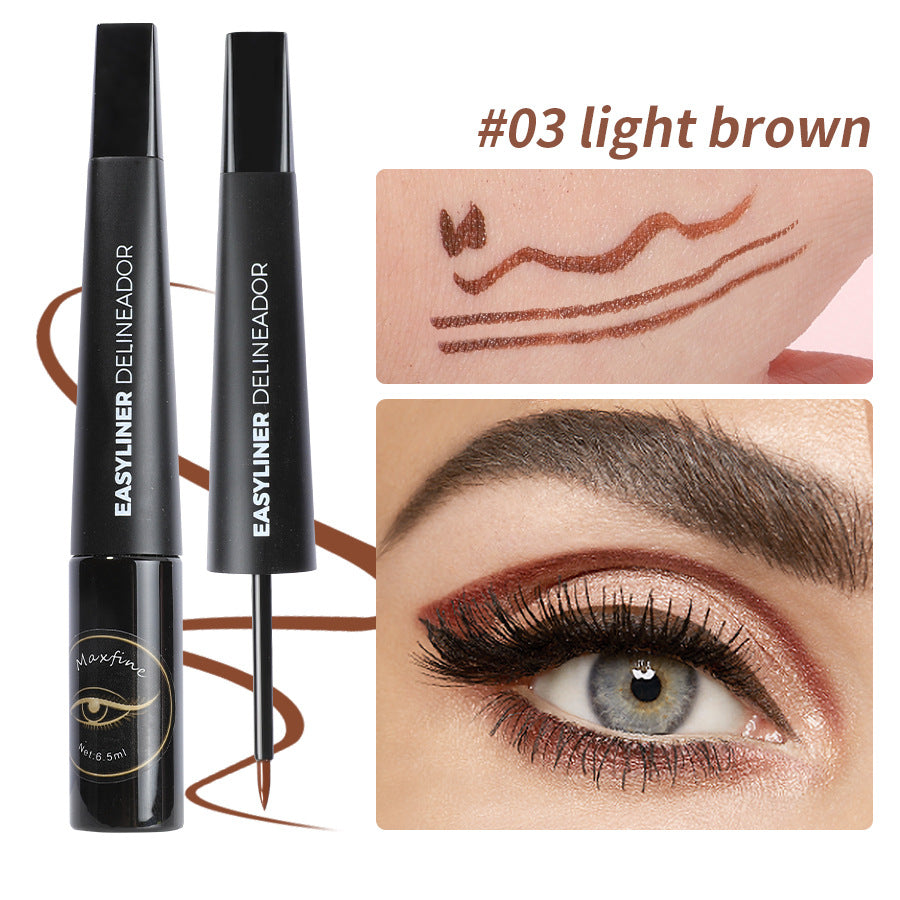 Matte Black Waterproof Liquid Eyeliner Pencil Sweatproof Quick Dry Easy To Wear High Pigment Brown Eye Liner Pen Eye Makeup Tool