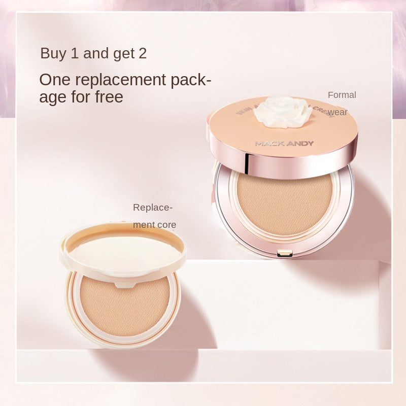 Brightening Skin Beauty Cushion Foundation Petals Lightweight Clothing Long Lasting Smear-Proof Makeup Oil Control BB Cream