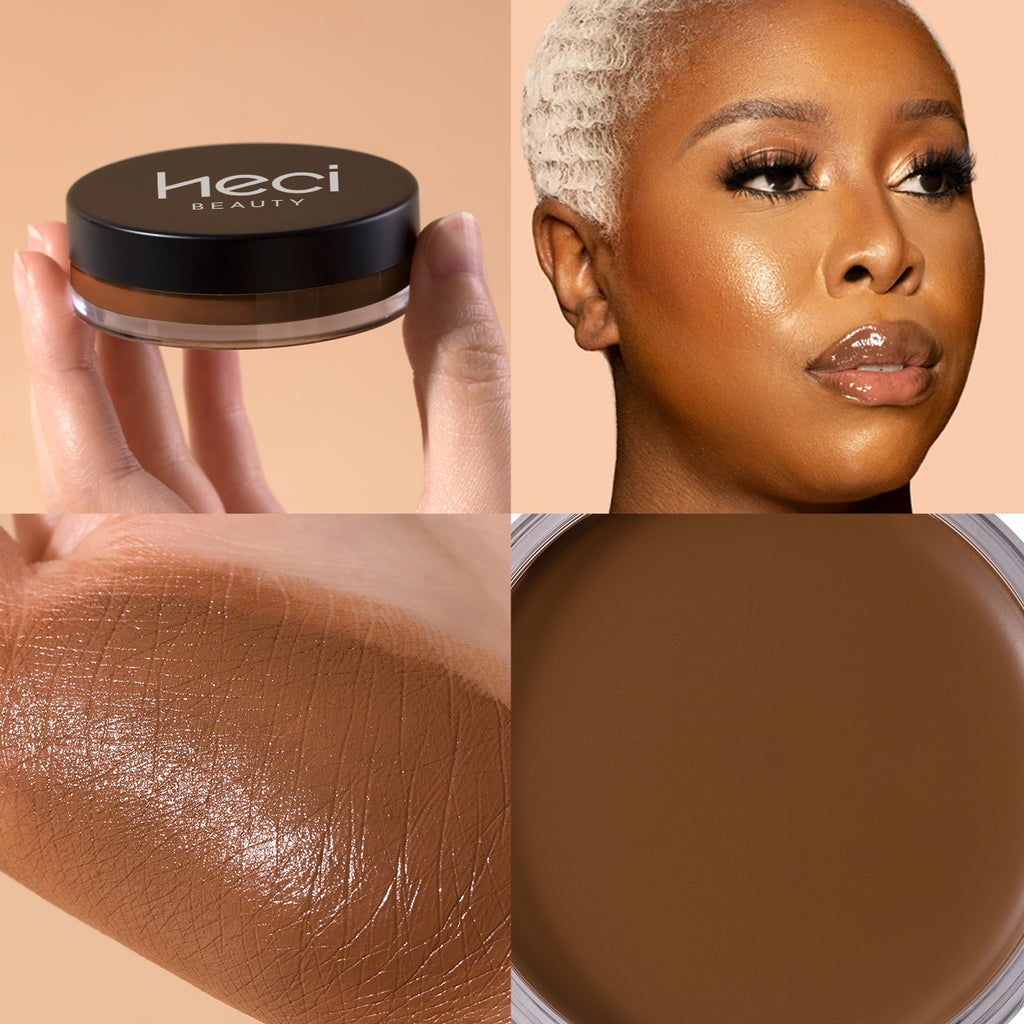 Waterproof Foundation Full Coverage Oil-control Matte Velvet Nourishing Flawless Cream Foundation  0.7oz Cream Bronzer Makeup