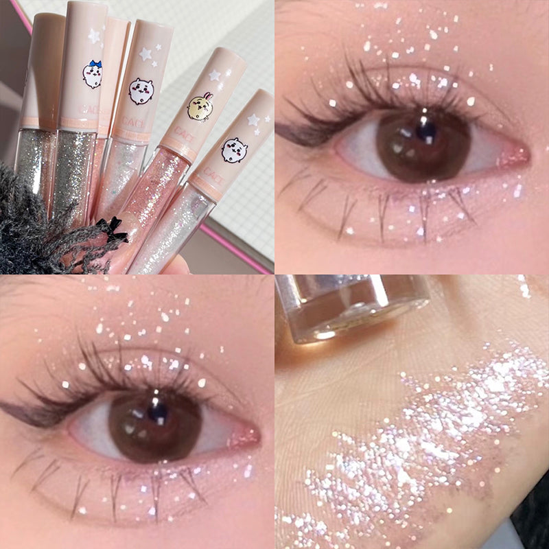 Liquid Eyeshadow Shimmer Sparkling Lasting Highlighter Contour Brighten Fine Glitter Eyeshadow Lying Silkworm Body Beauty Makeup