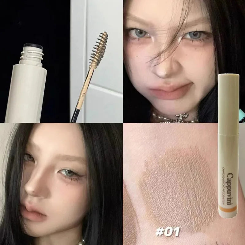 Cocoa Brown Eyebrow Tint Cream Waterproof Natural Eyebrow Tattoo Cream Light Color Eyebrows Make Up Smooth Fluff Brow Dye Pencil