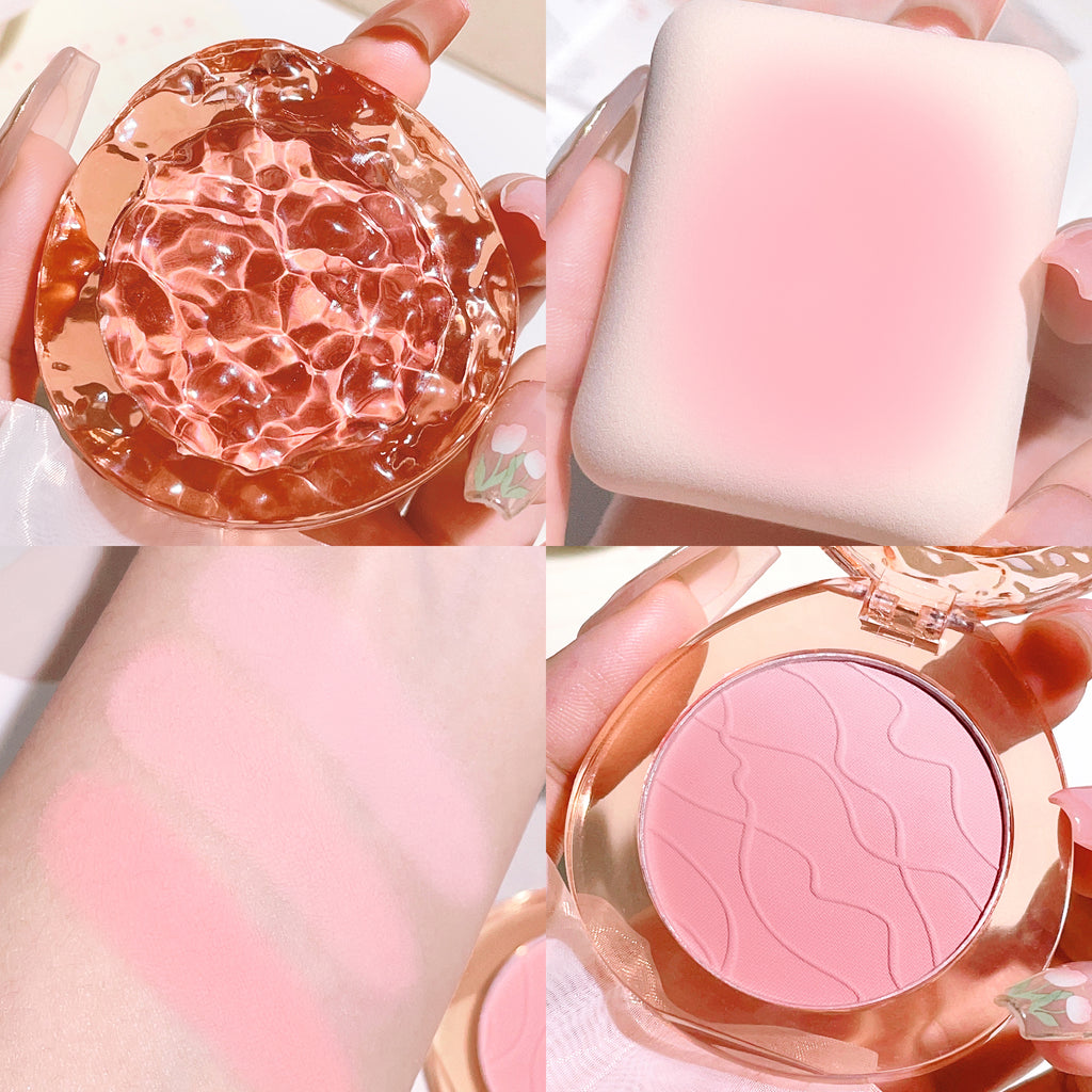  cute  pop  gradient blush  matte delicate daily nude makeup  brightens the color  naturally whitens students