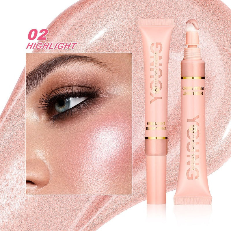 Liquid Air Cushion Highlight Blush Stick Contour Pearlescent Delicate Shimmer Stick Powder Blusher Liquid Skin-friendly Makeup