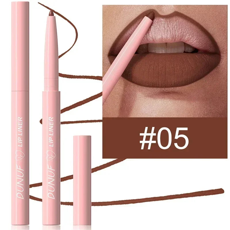 Waterproof Matte Lipliner Pencil Red Contour Tint Lipstick Long Lasting Non-stick Cup Moisturising Lips Makeup