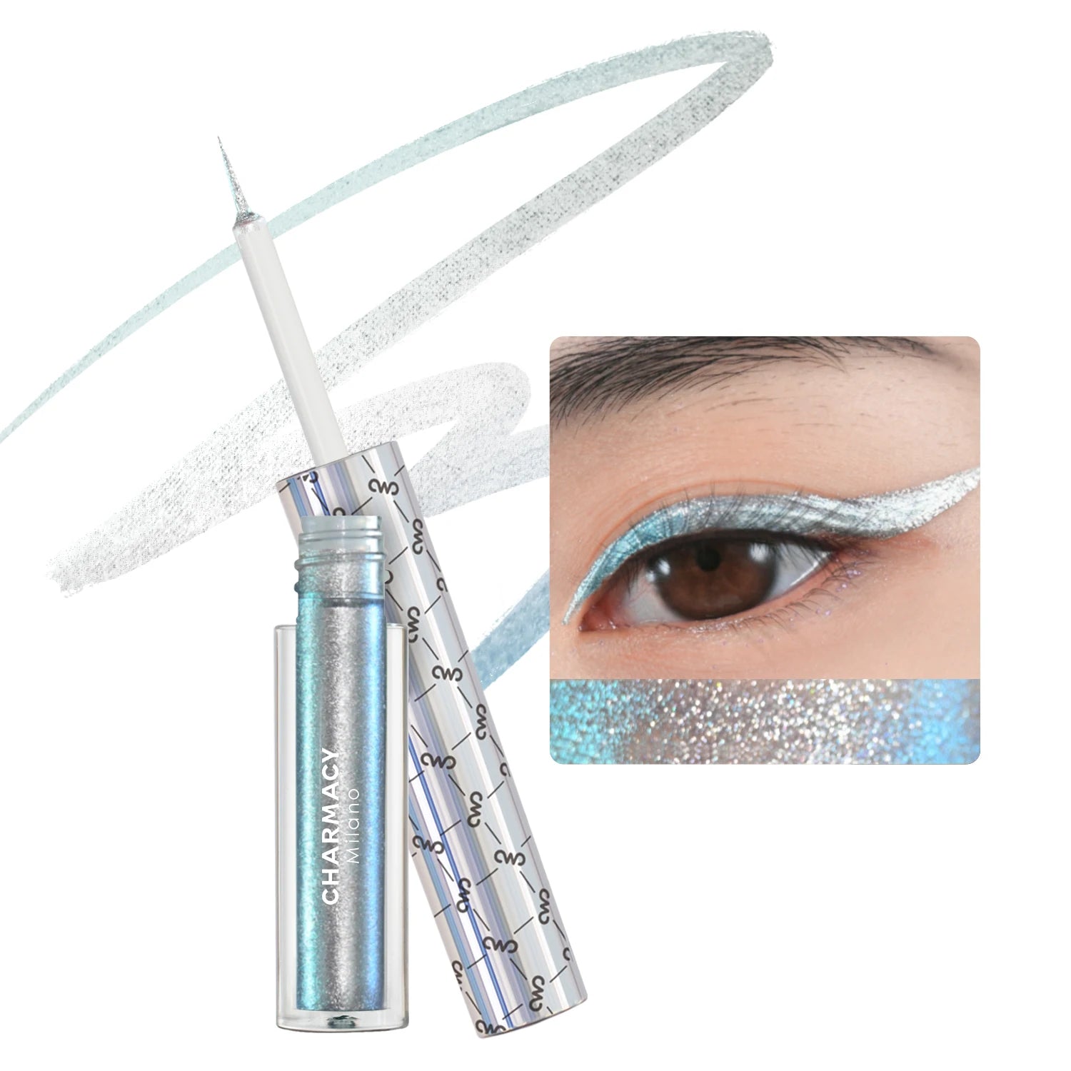New Color Duochrome Glitter Liquid Eyeliner Waterproof Long-lasting Ultra-Fine Tip Smudge-proof Eye Liner Makeup