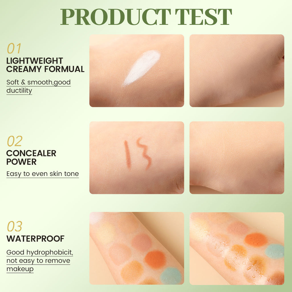 12-Color Concealer Foundation Cream Covers Acne Marks Dark Circles Full Coverage Suit for All Skin Primer Makeup Cometics