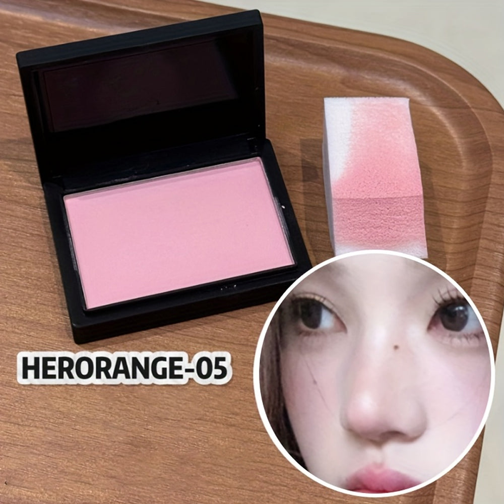 Light and Translucent Single-Color Blush  Matte Texture  Delicate  Soft  Waterproof  Sweat-Proof  Easy to Color  Natural Nude Makeup Whitening  Low Saturation Matte Contouring Rouge   Holiday Gift for Beginners