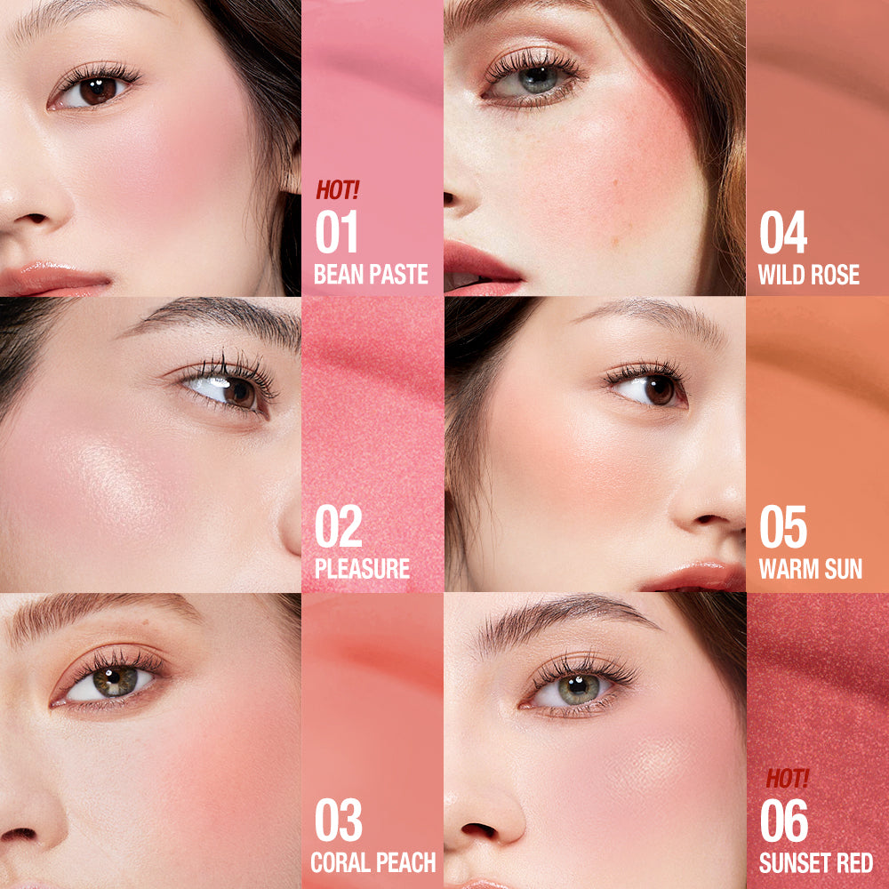 Liquid Blush Face Blusher Moisturizing Long Lasting Natural Silky Weightless Matte High Pigment Matte Blush