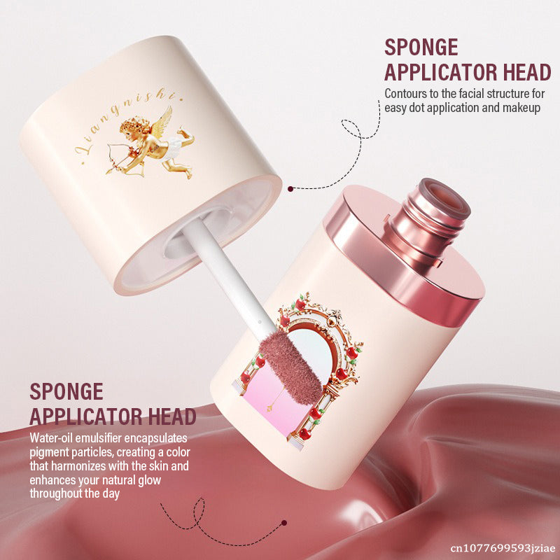 Cherry Red Liquid Blush Stick Creamy Cheek Tint Silky Matte Finish Longwear Hydration Brighten Contour Makeup Cosmetics