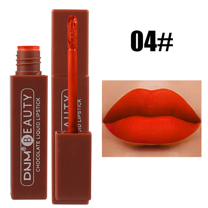Chocolate Matte Nude Liquid Lipstick Moisture Velvet Dark Red Lip Tint Lasting Non Stain Lipstick Lip Gloss