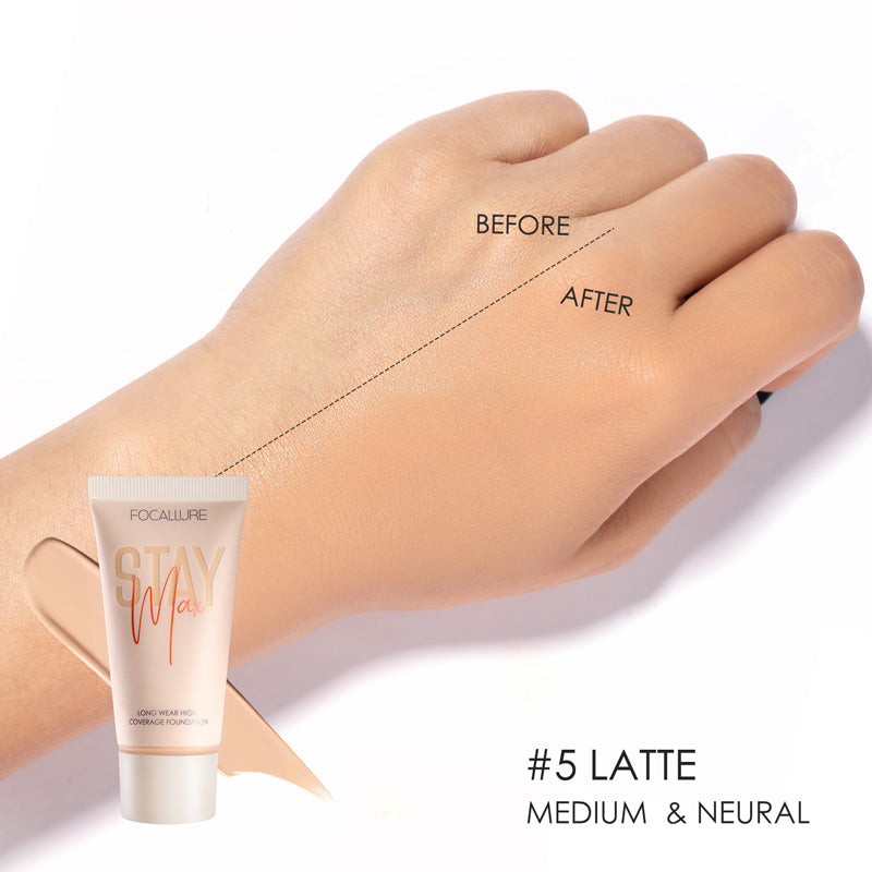 Waterproof Liquid Foundation Cream Full Coverage Oil-control Long-lasting Face Concealer Base