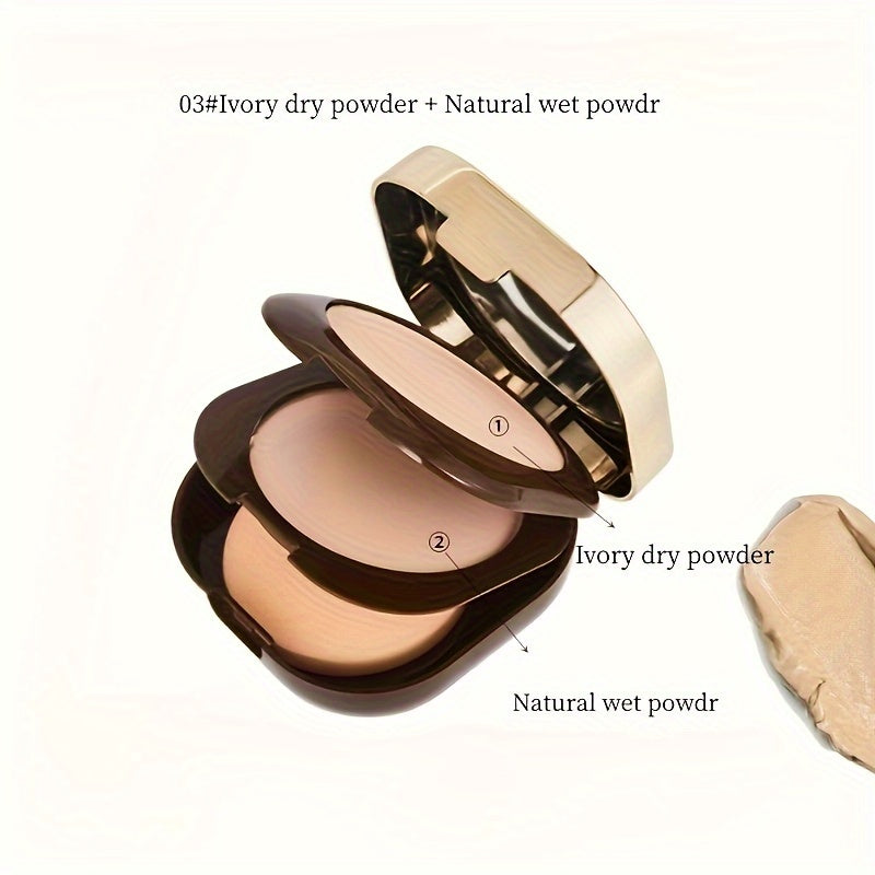 Delicate Brightening Double Powder Waterproof Sweat-Resistant Oil Control Setting Concealer Permanent Makeup Long-Lasting