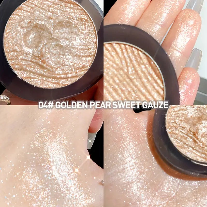 4-Color Diamond Highlighter Powder Palette Waterproof High Gloss Glitter Body Highlight Eyeshadow Face Contour Illuminator Makeu