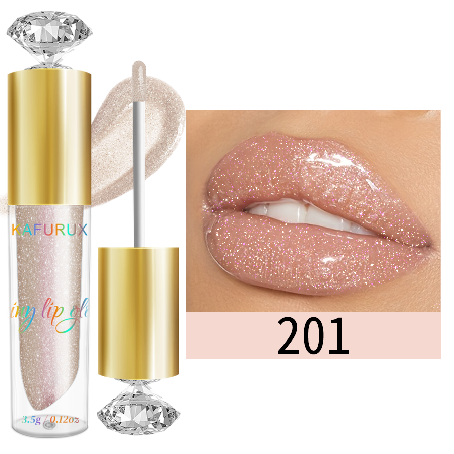 9 Colors Moisturizing Diamond Shimmer Glitter Lip Gloss Makeup Sparkling Glitter Liquid Lipstick Pearl Lip Gloss Sexy Lip