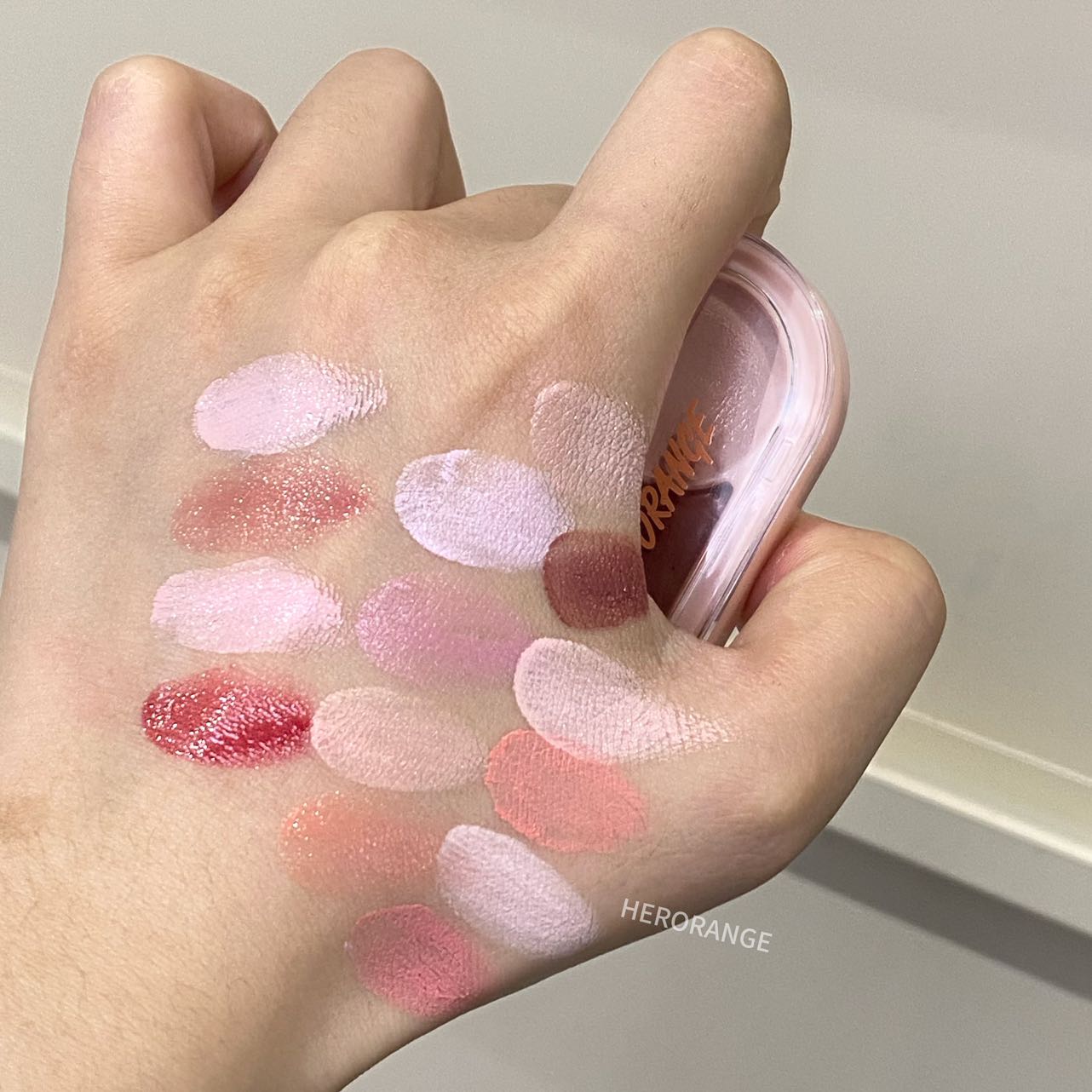 Two Color Powder Blusher Cream Matte Brighten Water Light Peach Cream Blush Natural Cheek Tint Waterproof Face Contouring Makeup