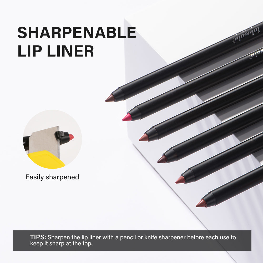 12 Colors Matte Lipliner Pencil Red Contour Tint Lipstick Waterproof Long Lasting Non-stick Cup Moisturising Lips Makeup