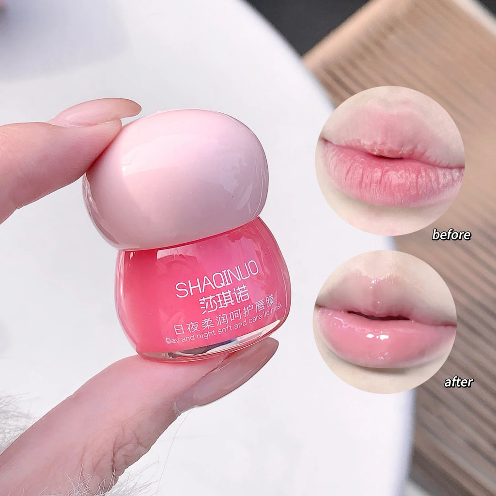 1/2Pc Lightweight Lip Mask Fruit Lip Balm Lasting Moisturizing Clear Lips Oil Non-sticky Lips Care Serum Primer Lip Gloss Makeup