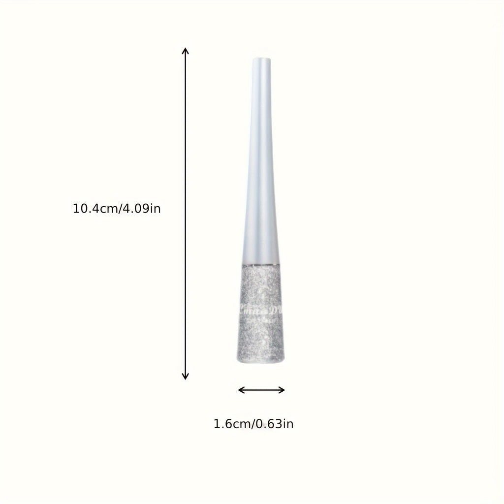 Long-Lasting Liquid Eyeliner Pen - Shimmer in Silvery Green & Blue | Waterproof Smudge-Proof Makeup
