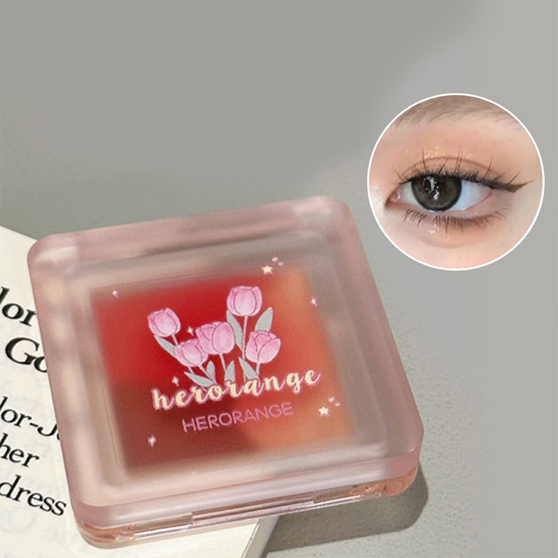Mini three pieces of eye shadow matte Pearlescent flash to tender makeup not easy to fly powder white eyeshadow tray