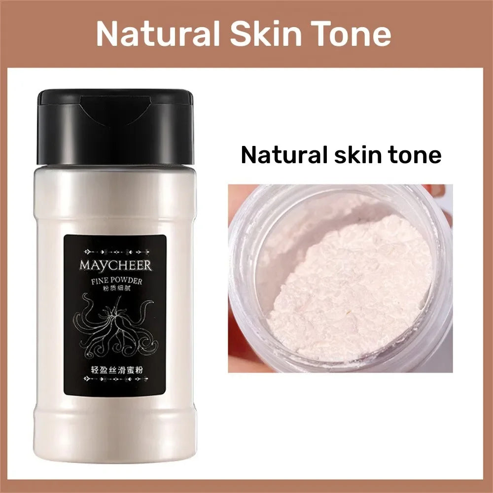 55g Large Capacity Loose Powder Natural Lasting Pepper Powder Professional Oil-control Waterproof Matte Setting Powder Makeup