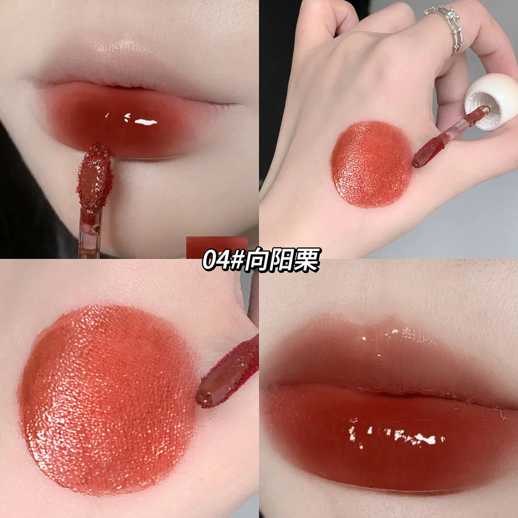 7 Color Moisturizing Lip Tint Jelly Liquid Lipstick Non Sticky Cup Sexy Lip Mud Mirror Water Lip Glaze Women Makeup Cosmetics