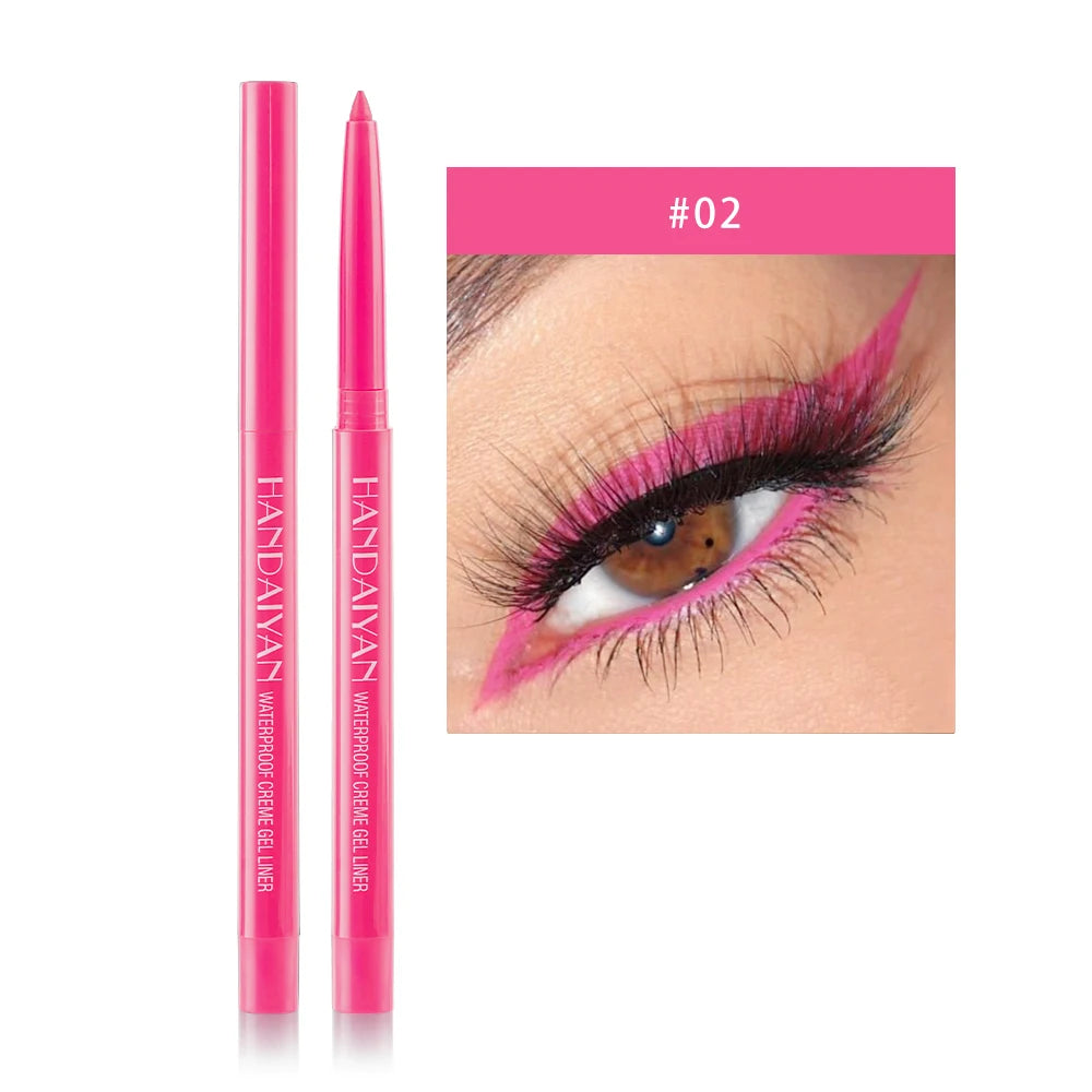 Option Matte Eyeliner Gel Pencil Easy to Wear Colorful White Yellow Blue Eye Liner Pen Cream Makeup Cosmetics