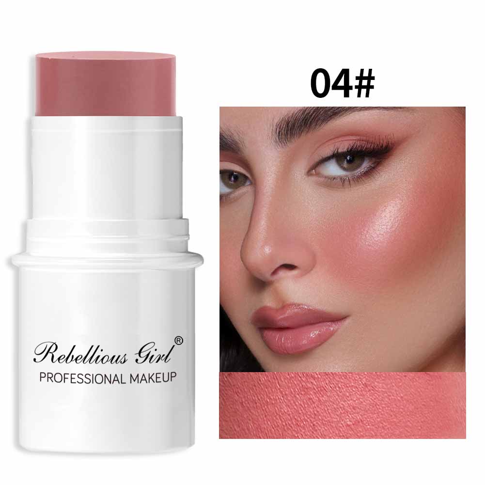 Lazy highlighter  sun-bleached rouge  pearlescent blush   blush stick  ingle-color matte blush  easy to color  durable and waterproof