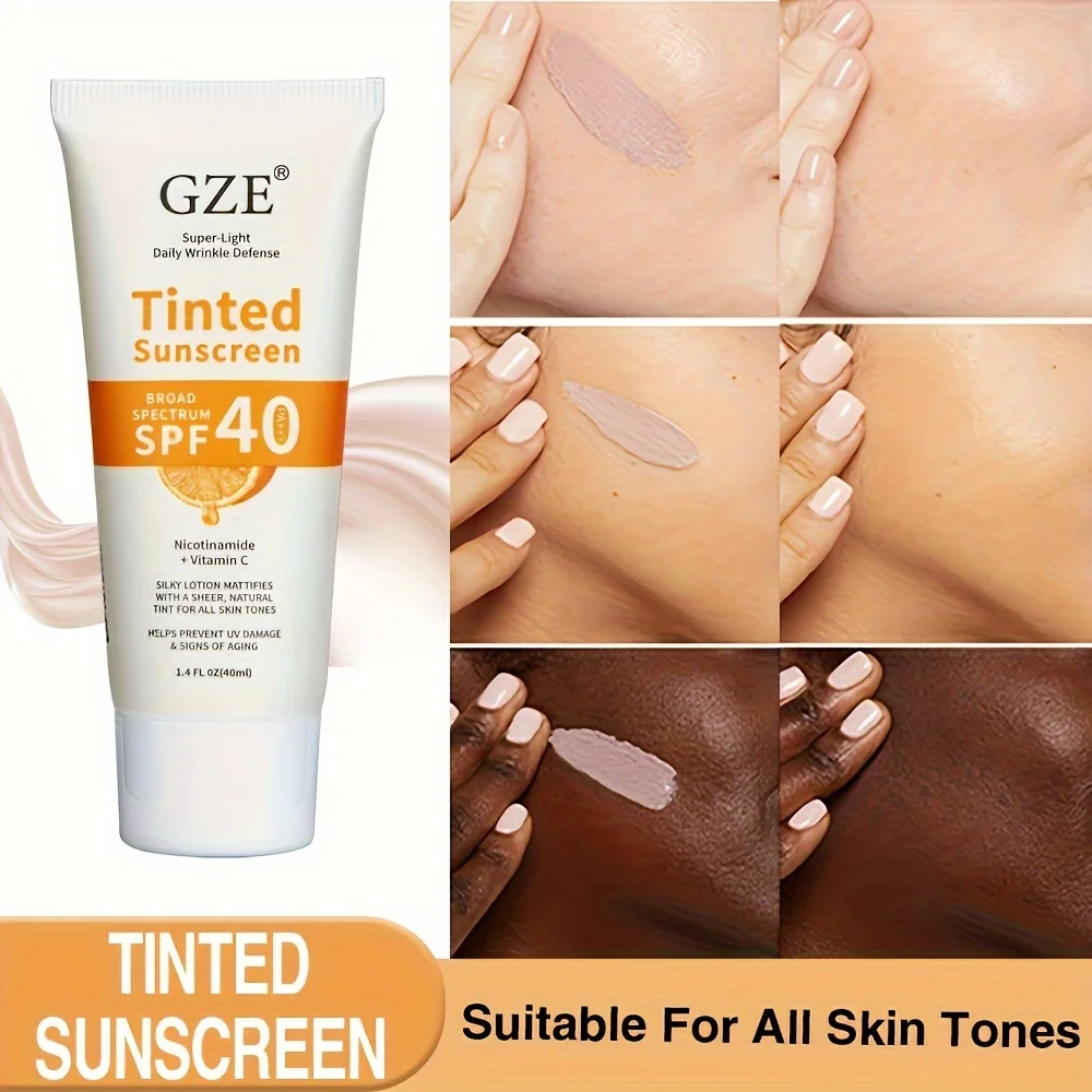 Vitamin C Tinted Sunscreen with SPF 40 | Hydrating Mineral Sunscreen With Zinc Oxide & Titanium Dioxide | Healthy Glow