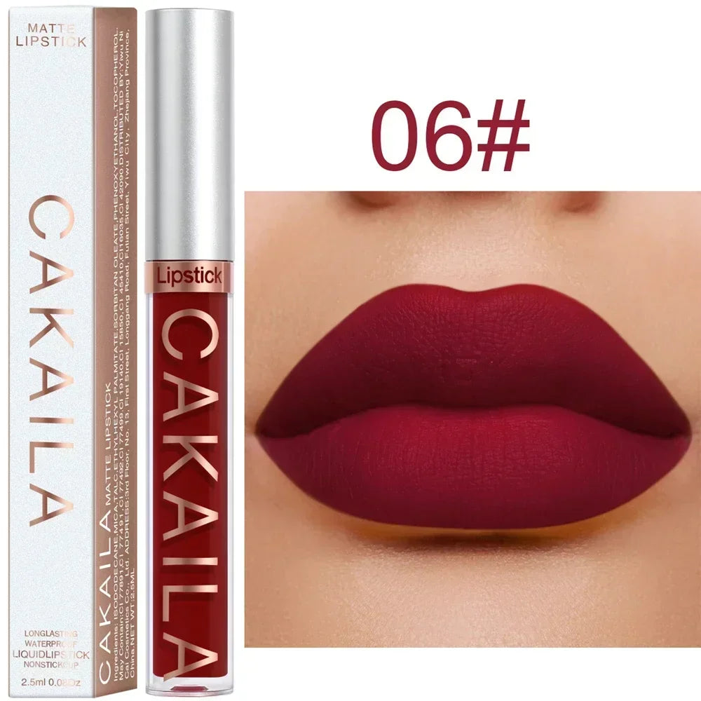 Matte Velvet Lip Glaze Long Lasting Silky Smooth Liquid Lipstick Not Easy To Fade Lip Gloss Makeup Sexy For  Lip Tint