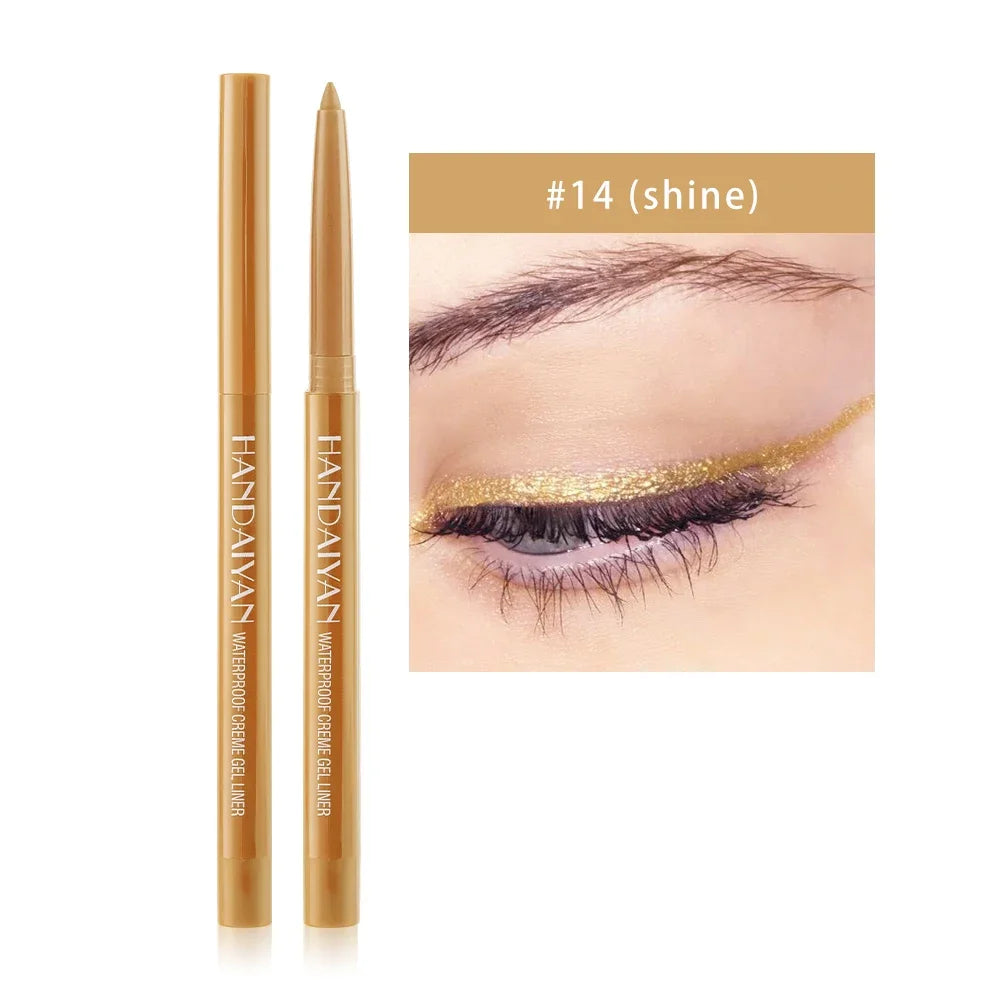 Matte Colorful Eye Liner Pen Cream 20 Colors Eyeliner Gel Pencils Option Easy To Wear Make Up Cosmetics White Yellow Blue Purple