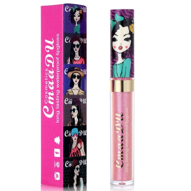 shimmer lip gloss beauty girl diamond glitter lip tint waterproof long lasting 12 color gold flash liquid lipstick makeup