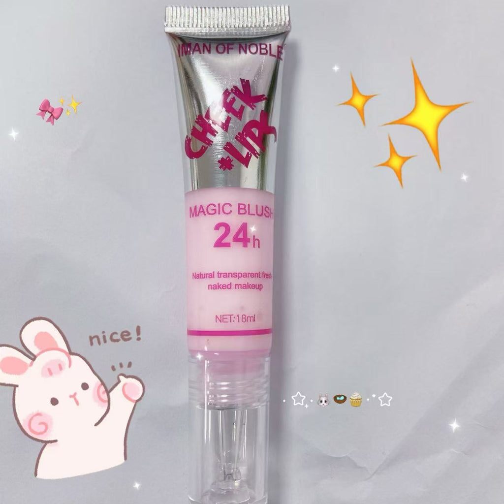 2-in-1 Color-Changing Liquid Blush & Lip Tint Natural Rosy Glow 24H Waterproof Sweat-Proof Long-Lasting Flush Cheeks & Lips