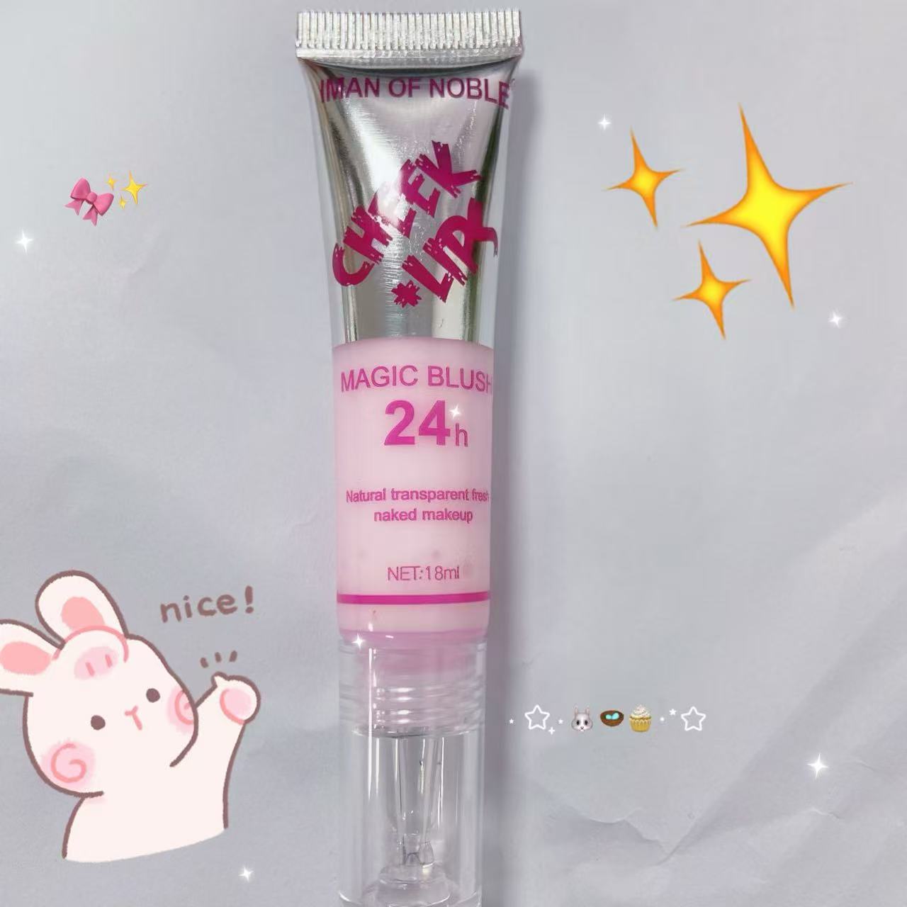 2-in-1 Color-Changing Liquid Blush & Lip Tint Natural Rosy Glow 24H Waterproof Sweat-Proof Long-Lasting Flush Cheeks & Lips