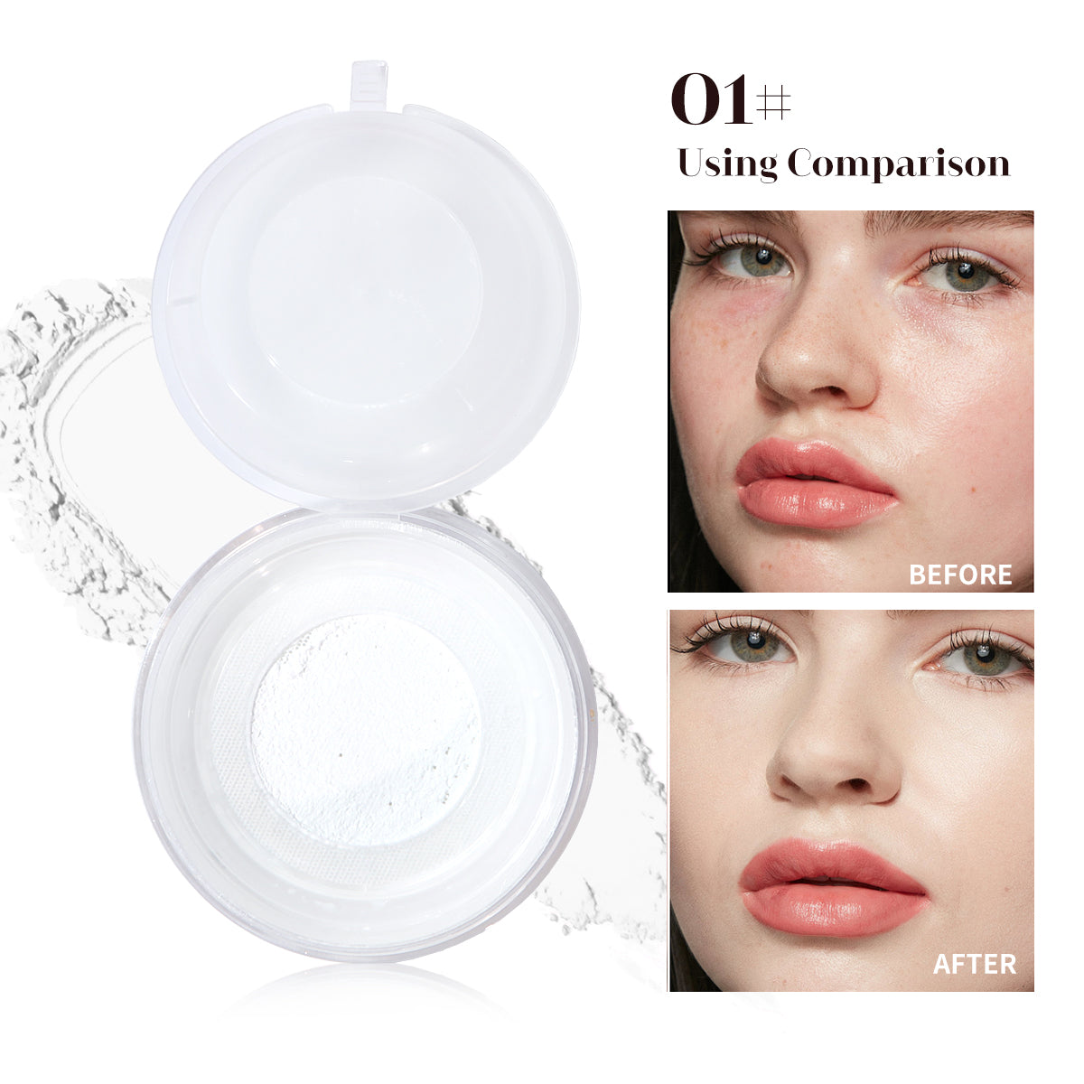 Sweet Heart Powder - Energetic Soft-Skin Airy Loose Powder Oil-Control Sweat-Proof Waterproof Long-Lasting Setting Powder