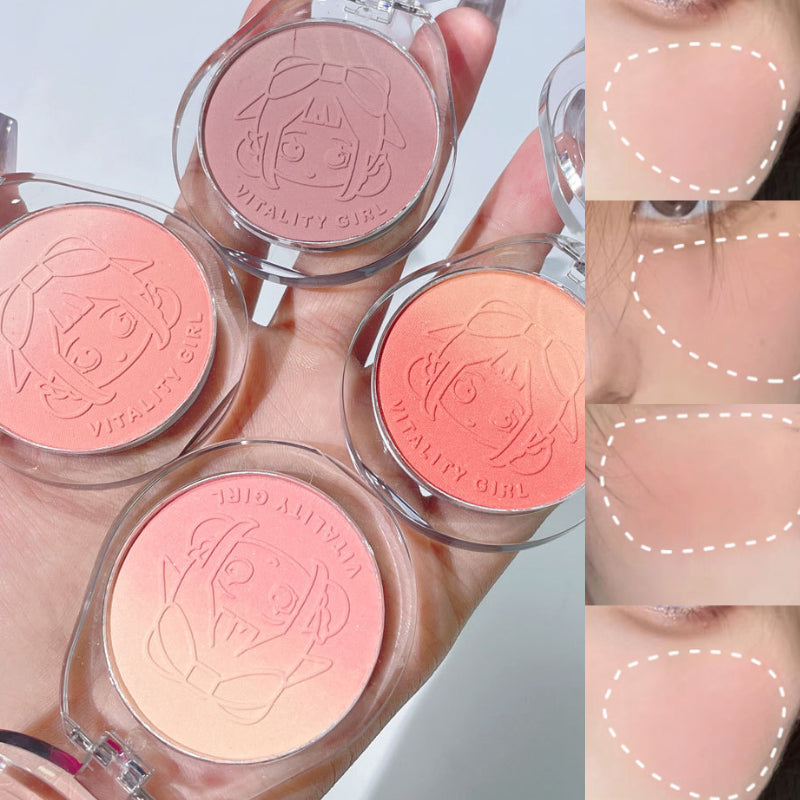 Youthful Gradient Blush - Natural Nude Shade  Easy-to-Blend Formula with Long-lasting Matte Finish