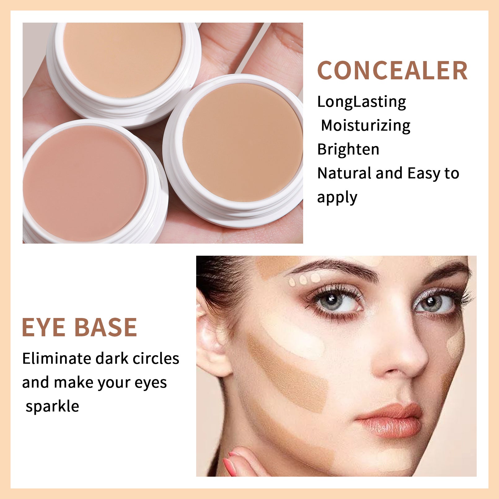 High Definition Concealer Waterproof Full Coverage Concealer For Tattoos Scars Natural Finish Foundation All Skin Tones Types
