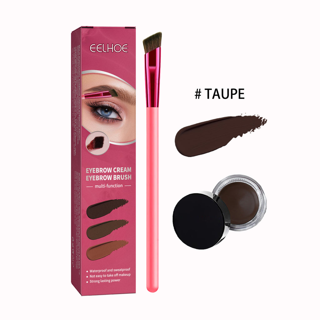 3Color Eyebrow Pomade Eyebrow Eyeliner Gel Waterproof Long-lasting Tinted Sculpted Brow Gel with Brush Eyebrow Stamp Pencil Kit