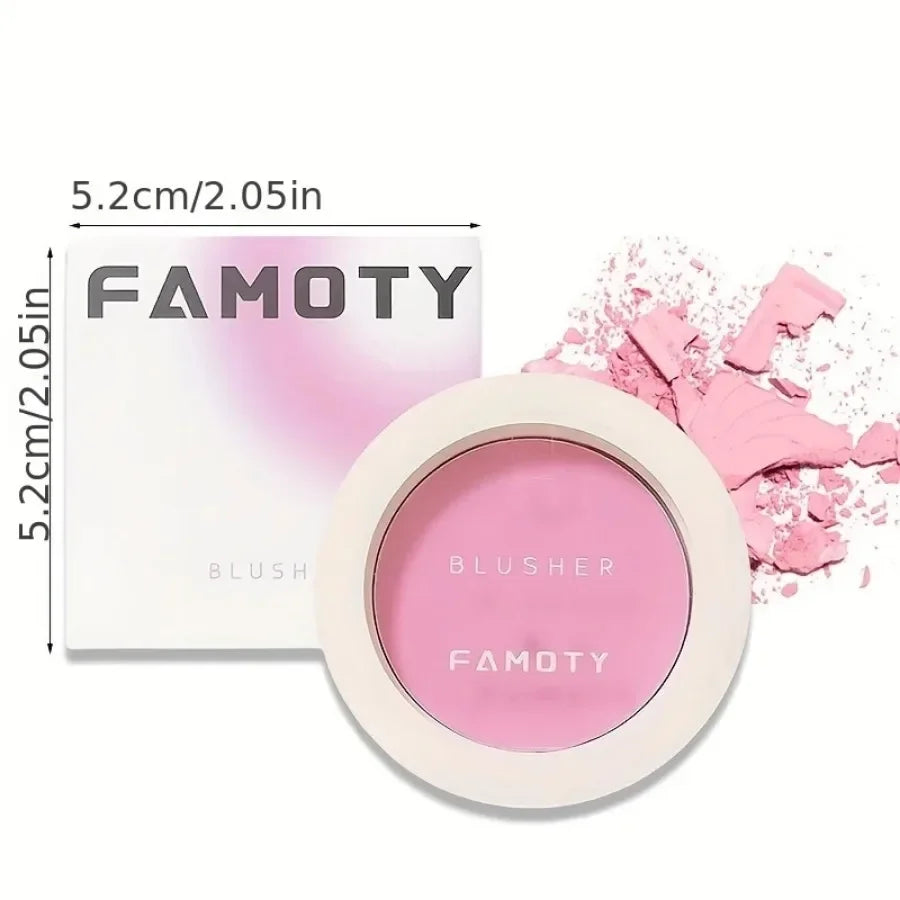 Monochrome Face Blush Palette Longlasting Waterproof Pressed Powder Matte Blush for Contouring Cheeks Travel Cosmetics