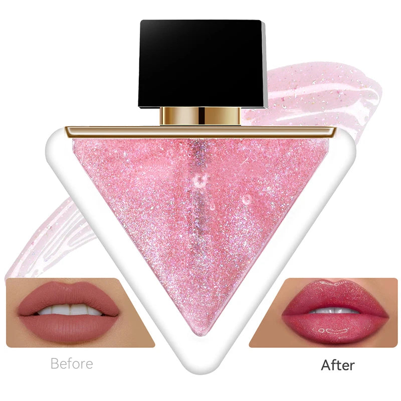 4-color Lipstick Moisturizing Lip Triangle Oil Transparent Lip Oil Natural Lip Enhancement Lip Gloss Hydrating Lipstick Makeup