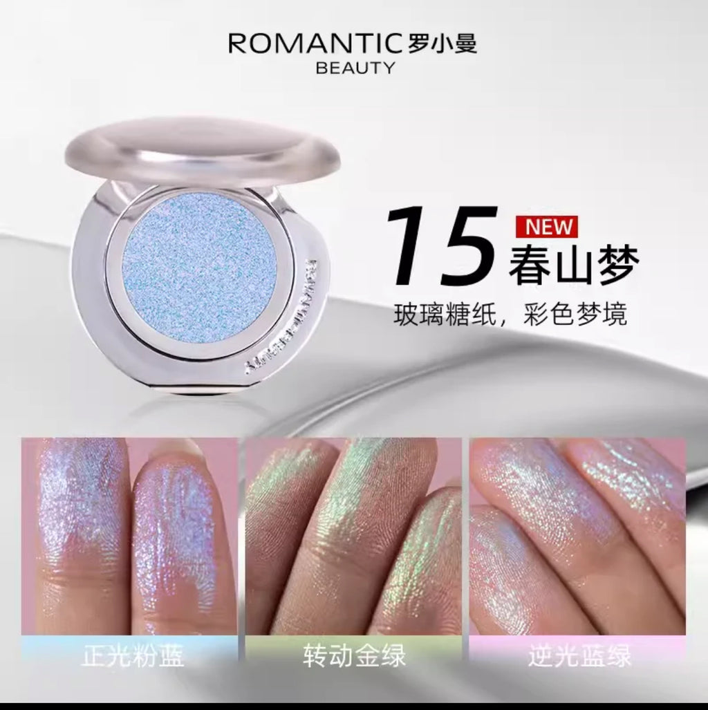 High Gloss Chameleon Highlight Matte Purple Fine Powder Cream Blusher Shiny Face Brightening Integrated Plate ROMATIC Makeup