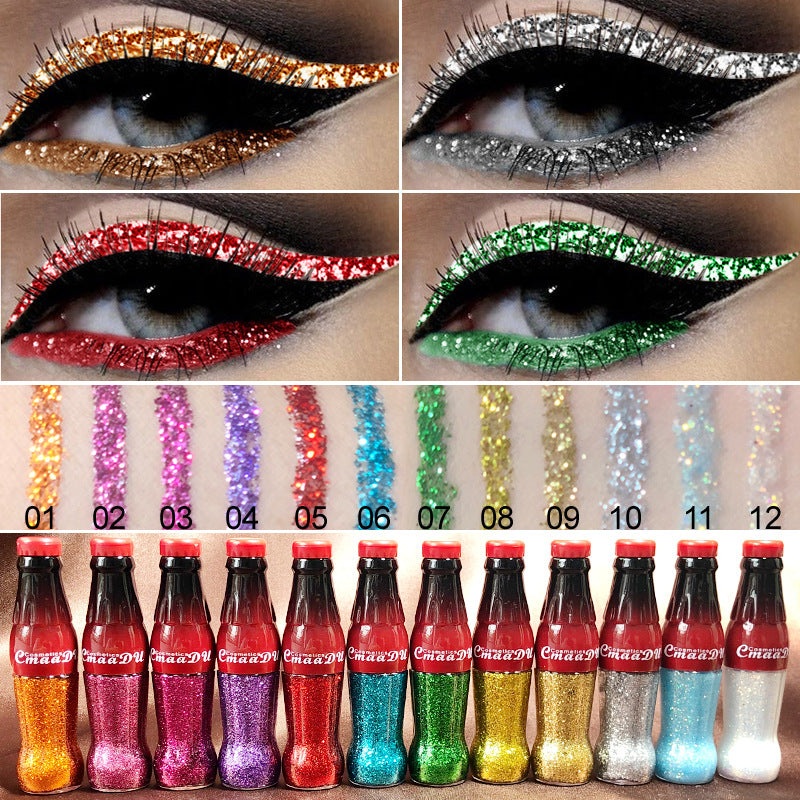 Waterproof Glitter Eyeliner and Eyeshadow Stick Set - Vibrant  Long-Lasting Colors for Flawless Eye Makeup  Ideal for Parties an