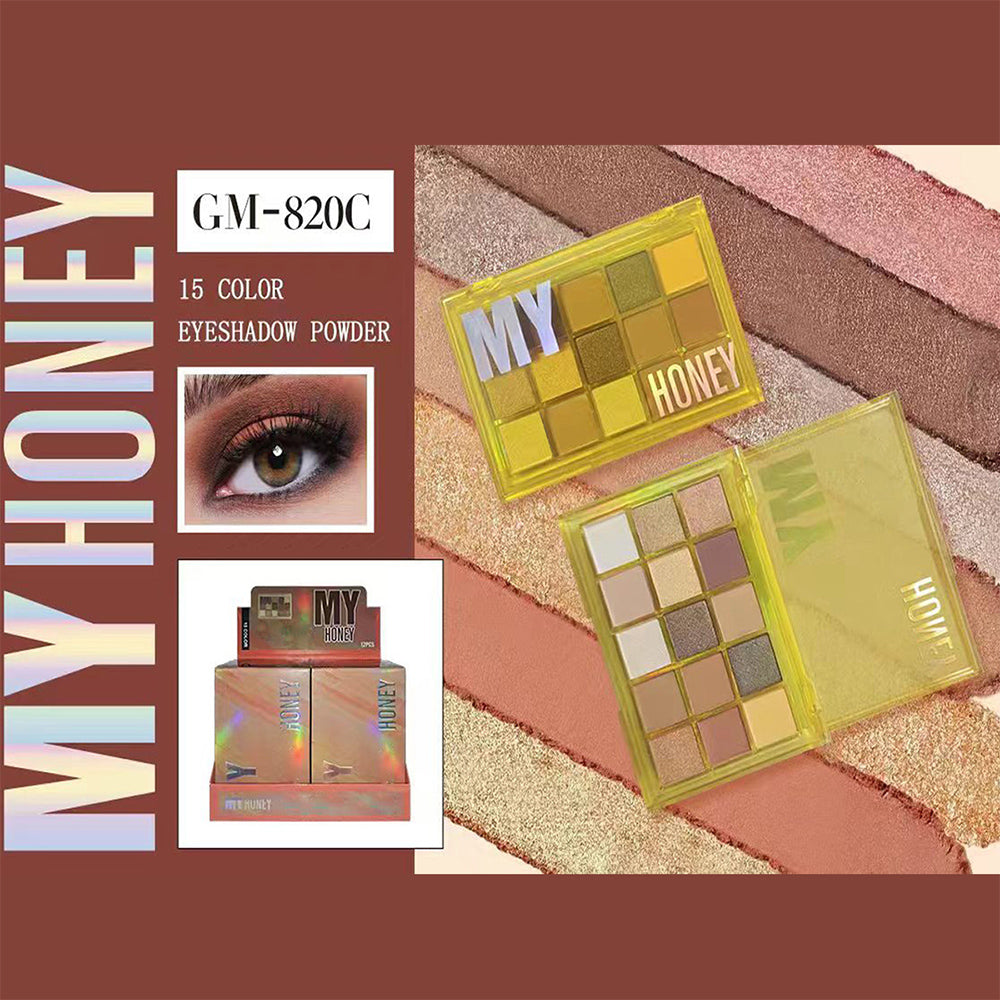 15 Colors Eyeshadow Palette Set Colorful Neon Rainbow Makeup Eyeshadow Palette Vibrant Shimmer Matte Pigmented Blendable Make Up