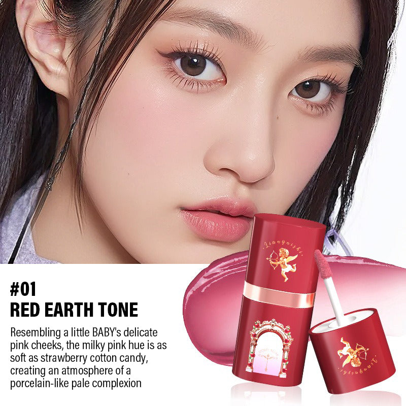Cherry Red Liquid Blush Stick Creamy Cheek Tint Silky Matte Finish Longwear Hydration Brighten Contour Makeup Cosmetics