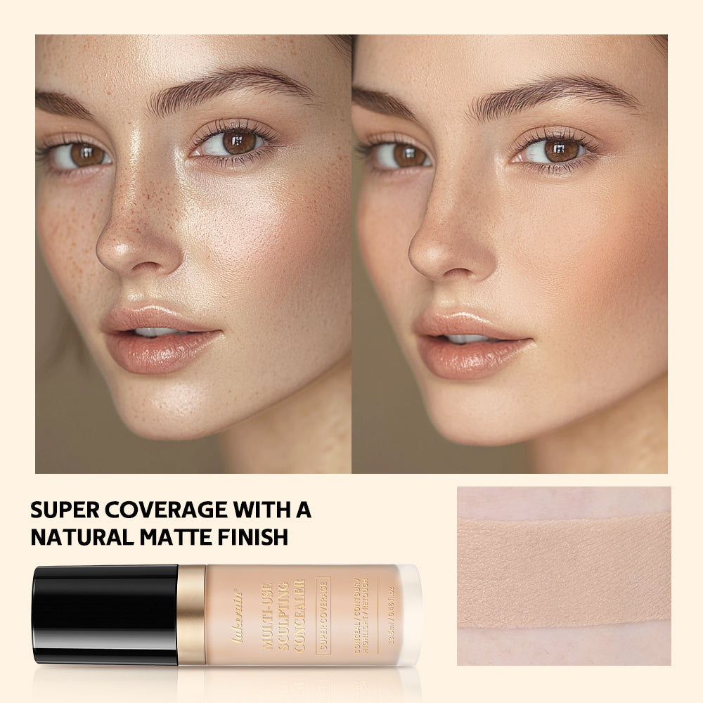 Super Coverage Concealer Multi-Use Cream Oil Free Long Lasting Hydrating Cover Contour Highlight and Retouch Face Makeup