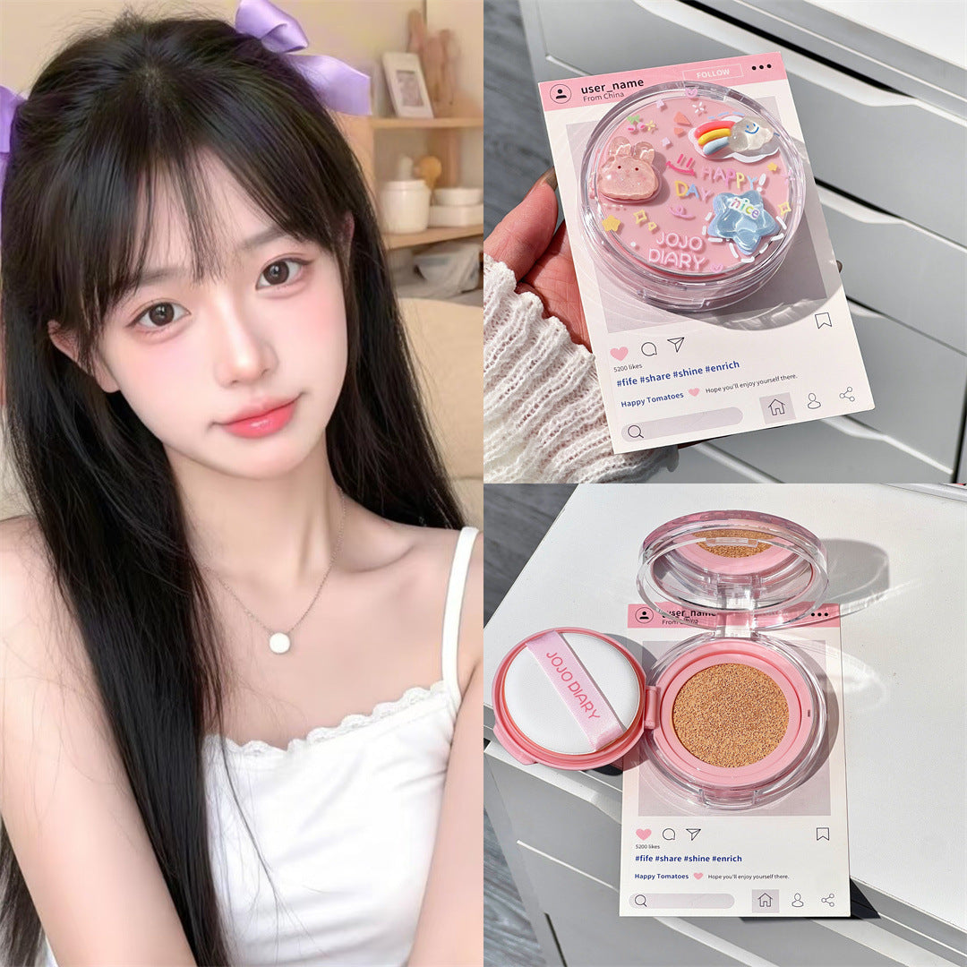 3 Colors Cute South Korea Air Cushion BB Cream Face Concealer Lasting Makeup Set Air Cushion Cream Water Proof Make Up
