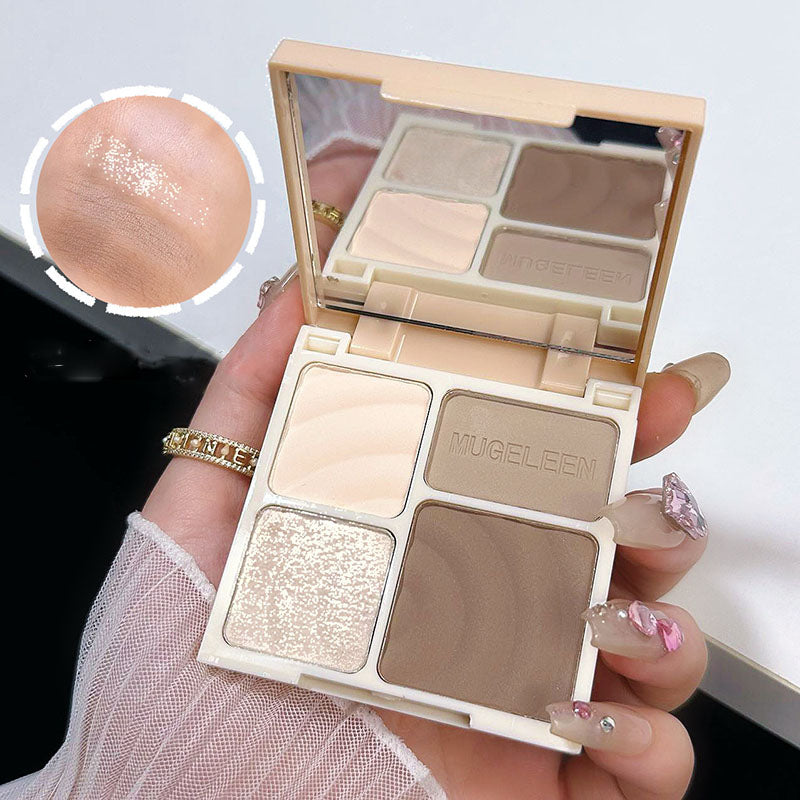 4 Colors Facial Highlighter Makeup Palette 3D Nose Shadow Cosmetics Matte Face Contouring Shadow Palette Face Beauty Makeup Tool