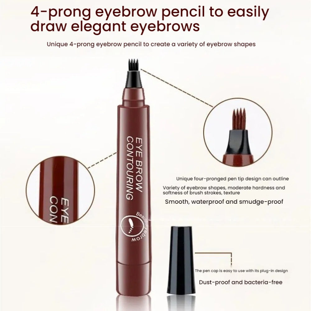 5 Colors Microblading Eyebrow Pen Waterproof Liquid Eyebrow Pencil Long Lasting Eyebrow Pen 4 Points Eye Brow Pen Cosmetics