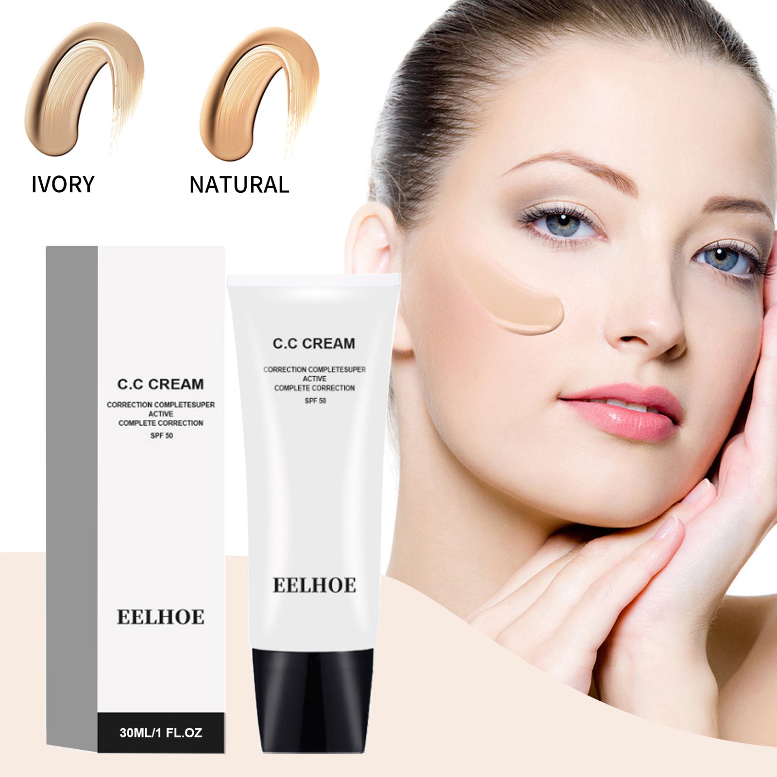 Cream Makeup Korean Cosmetics Concealer Skin Brightening Cream BB Cream Primer Foundation Make-Up for Women Beauty Health 30g