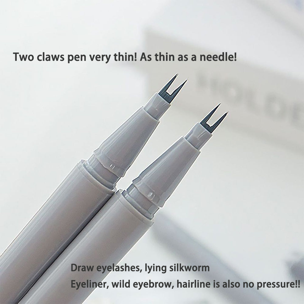 Double-claw eyeliner extremely thin two-claw lower eyelashes eyeliner liquid pen is waterproof  non-smudge and sweat-proof