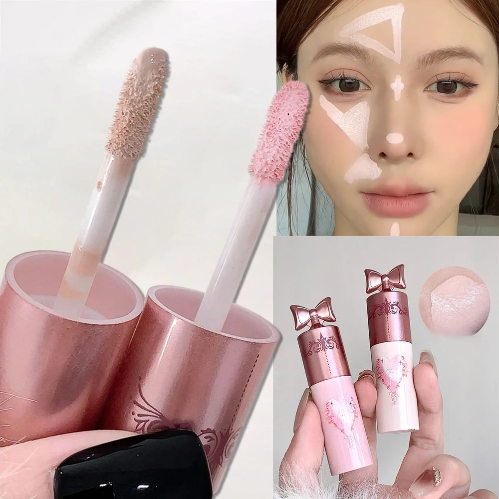 Fairy Pink Liquid Brighten Concealer Stick Face Repair Liquid Highgloss Matte Natural Lasting Cover Acne Spot Dark Circle Makeup